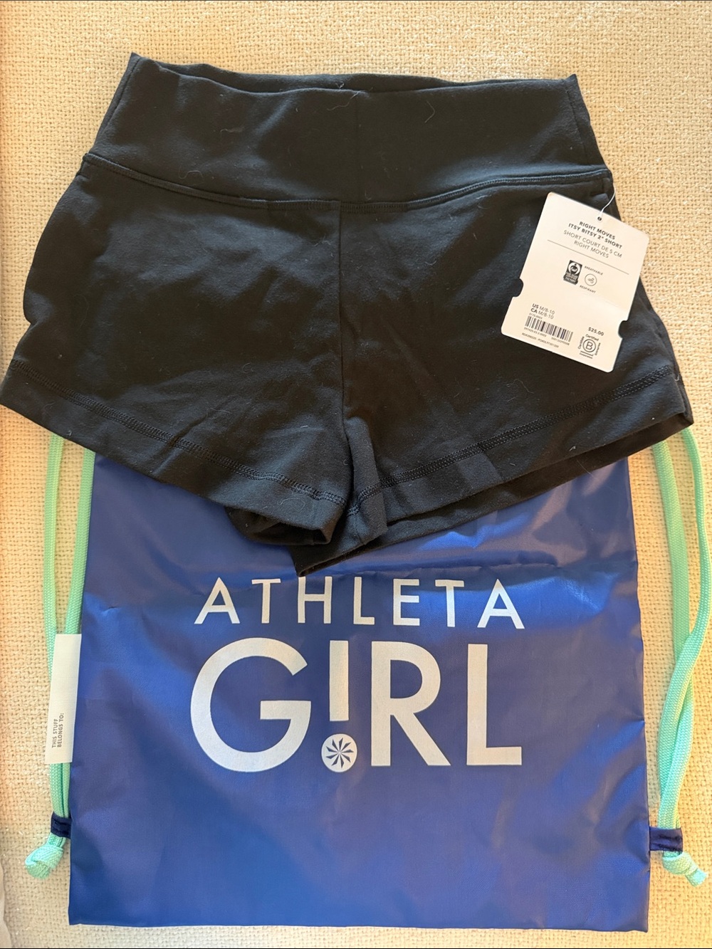 Athleta Black Girls' High-Rise Athletic Shorts